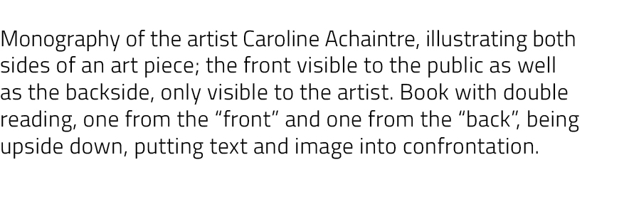 Text for Caroline Achaintre monograph.